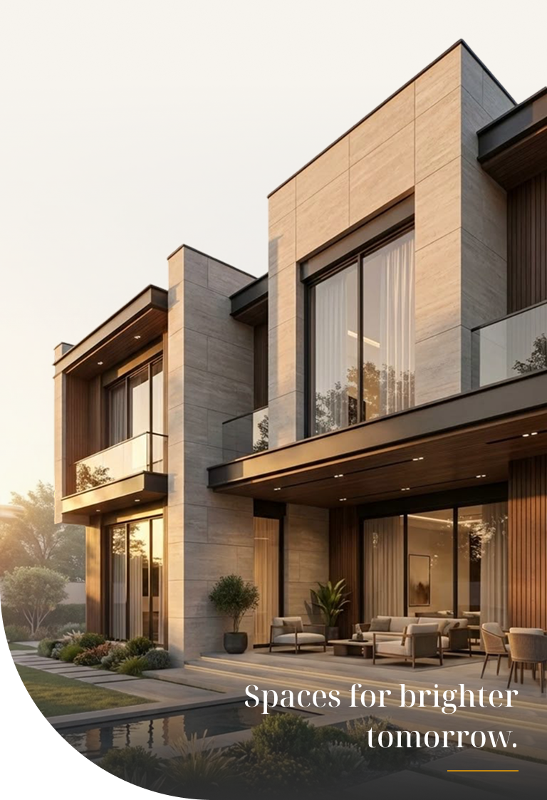 A Samarpan residence at dusk